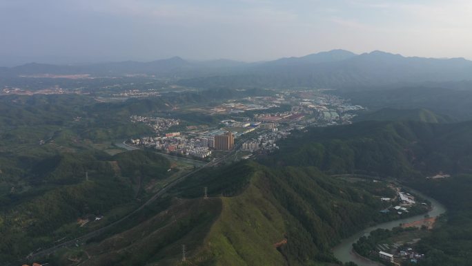 4K福建长汀县山区大景航拍