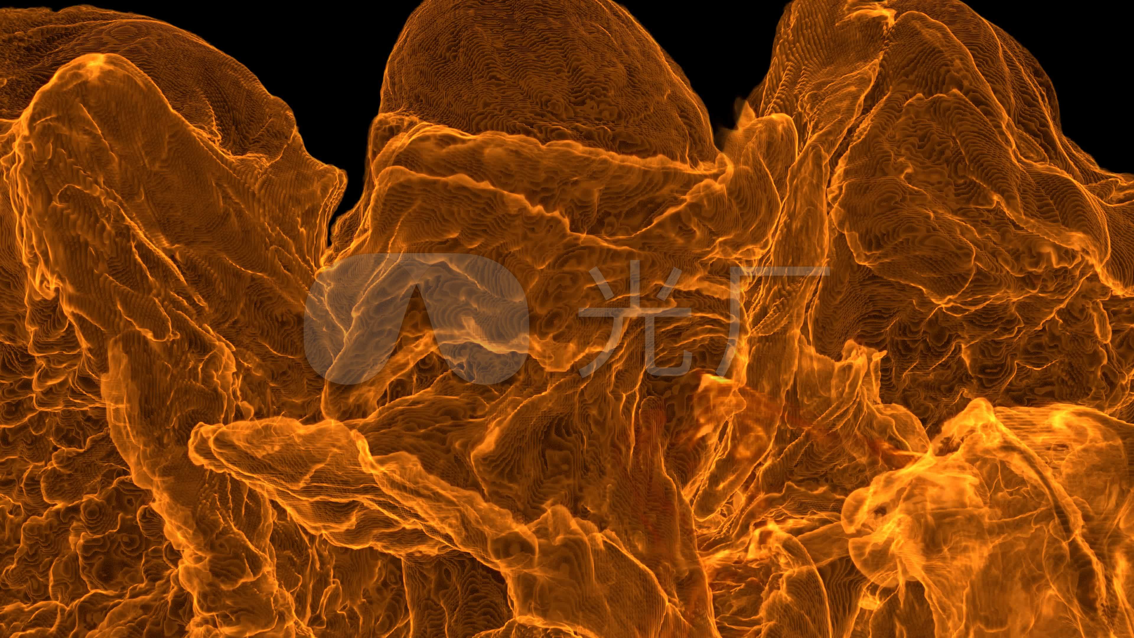 4k腾起火焰热浪转场特效-透明_3840x2160_高清视频素材下载(编号