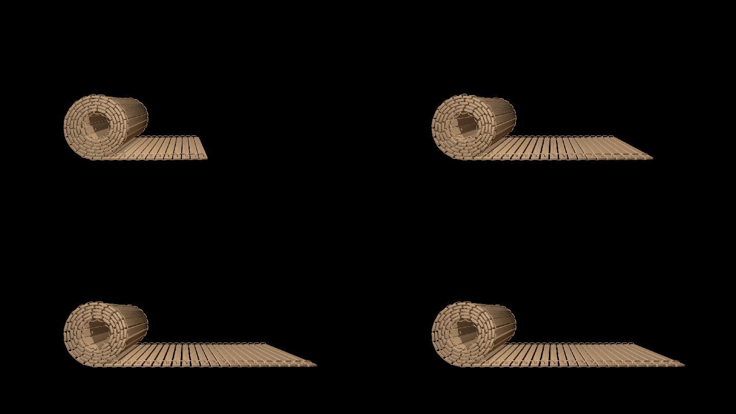 古代竹简动画透明通道序列图