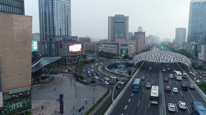 上海五角场合生汇航拍城市