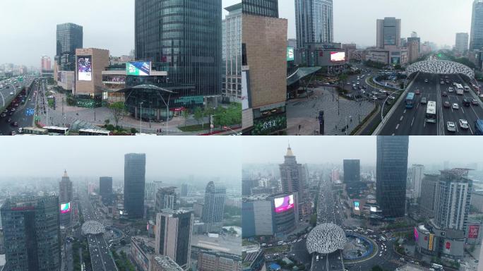 上海五角场合生汇航拍城市