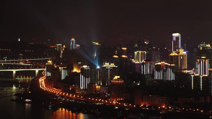 重庆城市夜景延时实拍素材