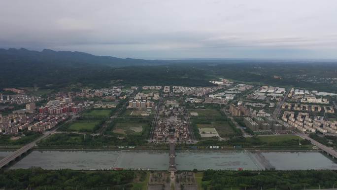 4K-log原素材-新北川航拍大景