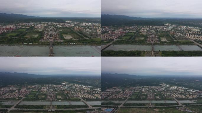 4K-log原素材-新北川航拍大景