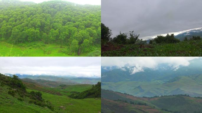 中国高山云雾缭绕风景