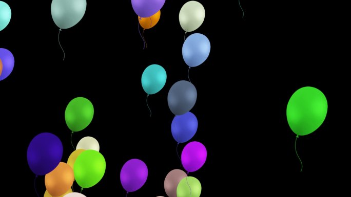 【带通道】六一儿童节各种颜色气球
