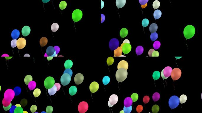 【带通道】六一儿童节各种颜色气球