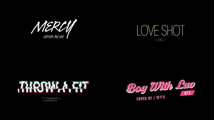 酷炫特效文字标题动画（不包括字体设计）