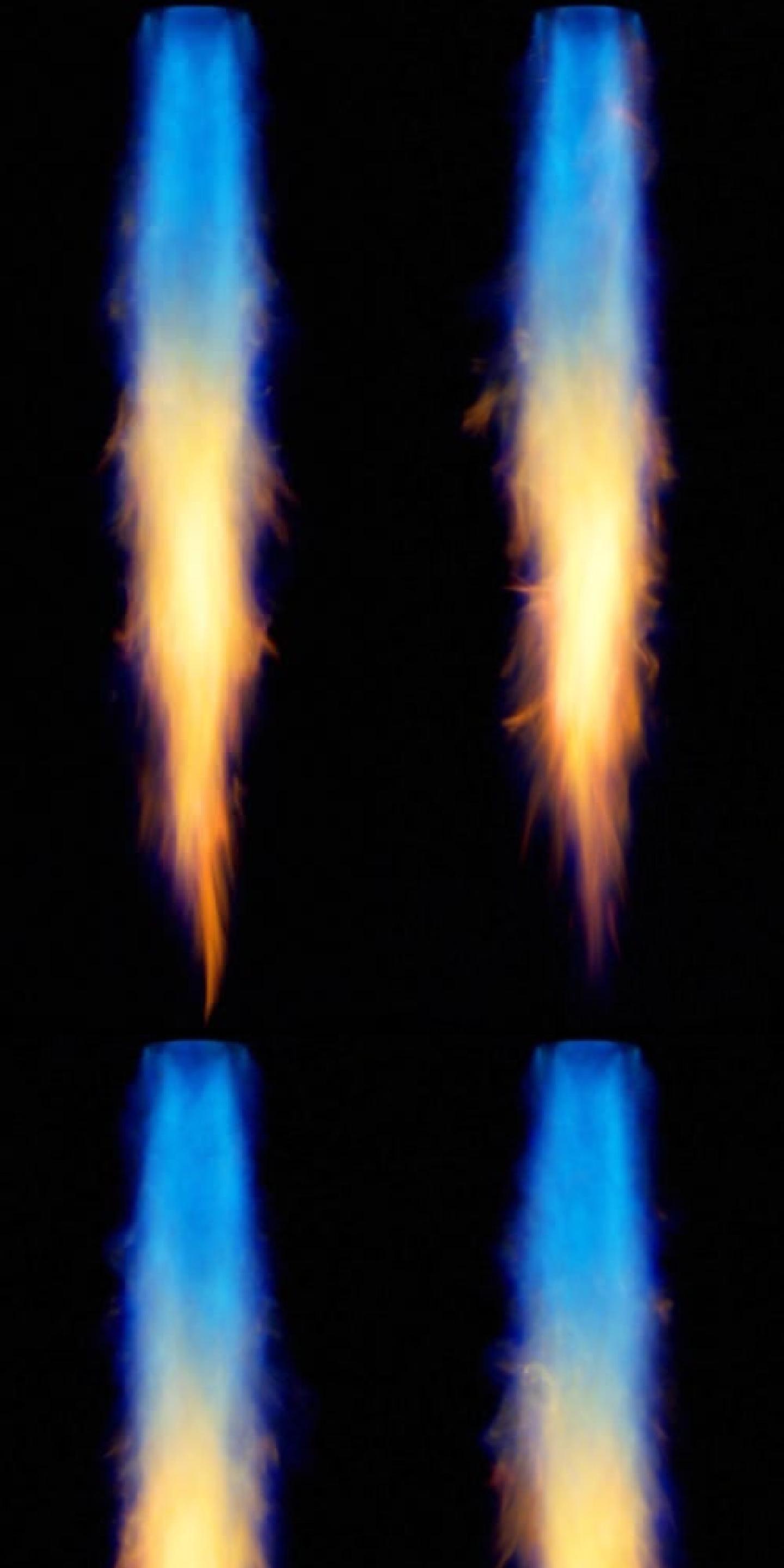 蓝色火箭喷火火焰