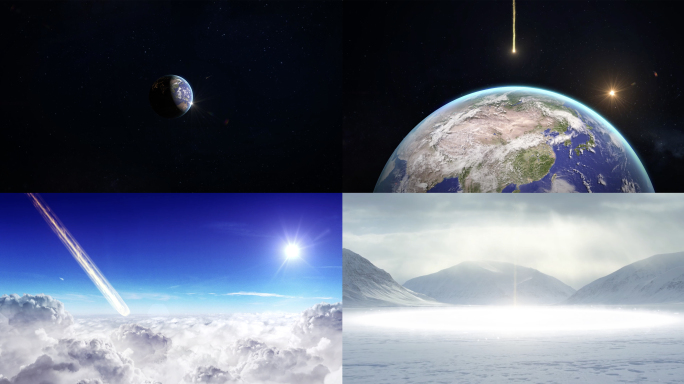 原创实用大气片头地球穿梭文字AE模板金色