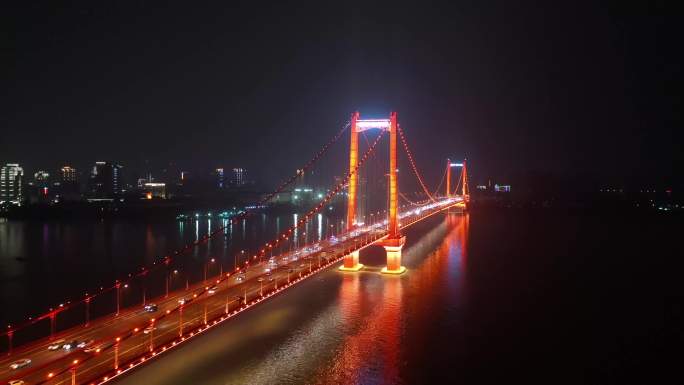 鹦鹉洲大桥夜景