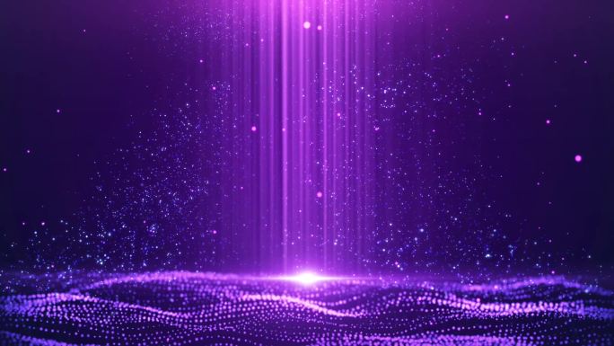 紫色梦幻粒子星空背景循环