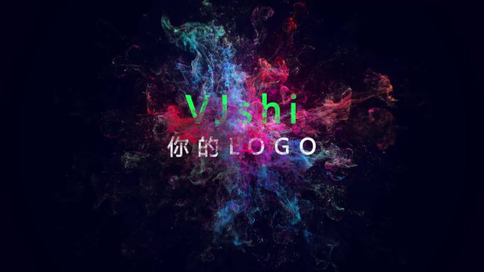 彩色粒子爆炸logo定版