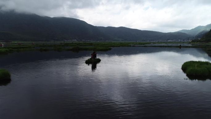 腾冲北海湿地草排航拍