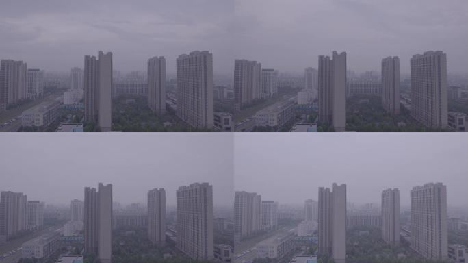 北京延时间隔北京航拍高楼云彩4KLOGO