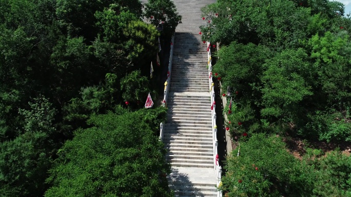 航拍4K北京平谷刘家店丫髻山风景区夏季