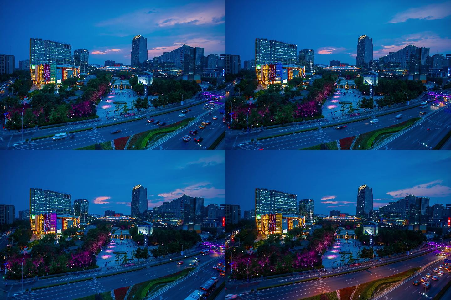 夕阳下的北京中关村