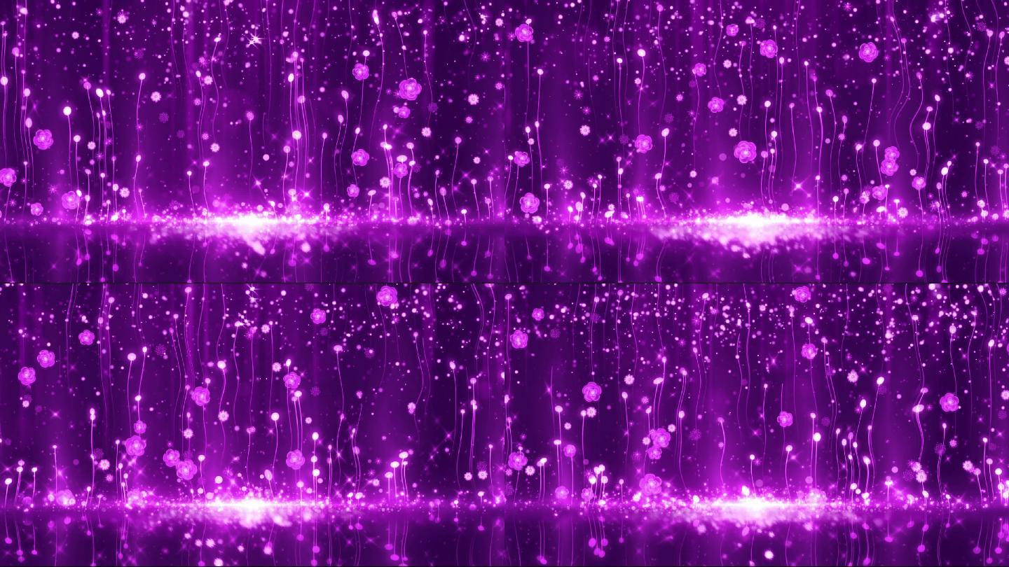 紫色粒子花朵