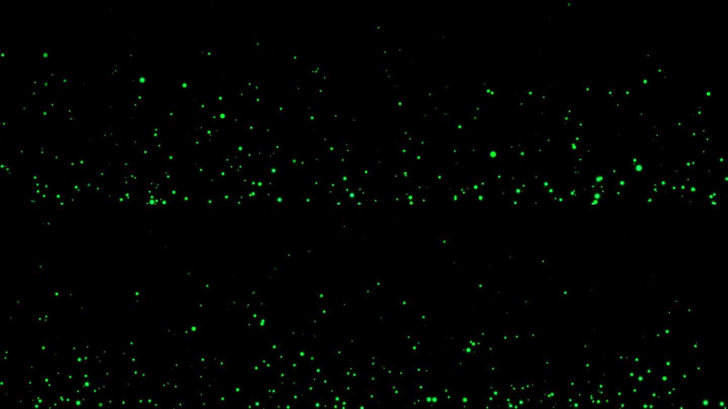 绿色萤火虫夜空中飞翔带通道