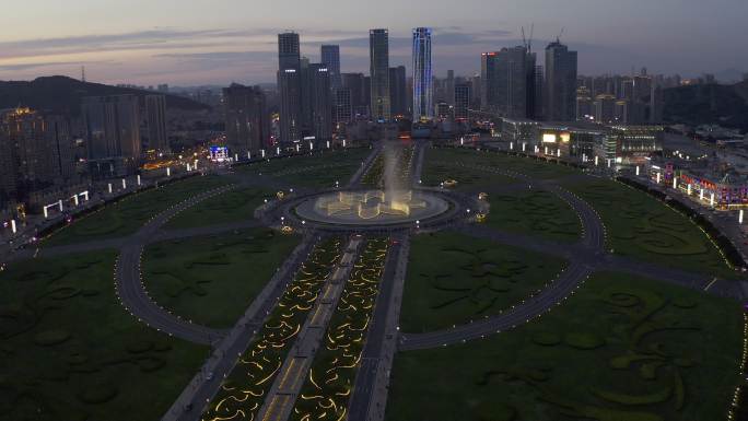 4K-log原素材-大连星海广场喷泉