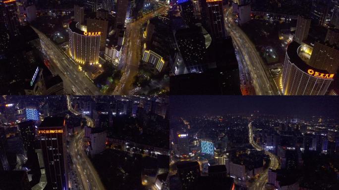 4K-log原素材-沈阳东北大厦城市夜景