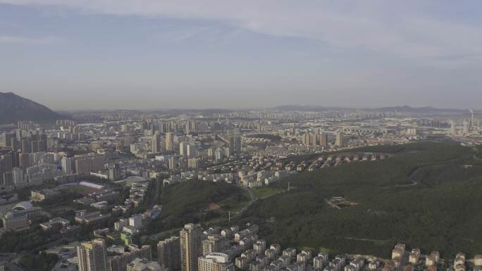 4K-log原素材-大连金州区全景航拍