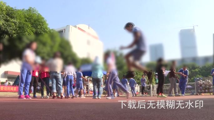 学生运动会八字跳绳体育