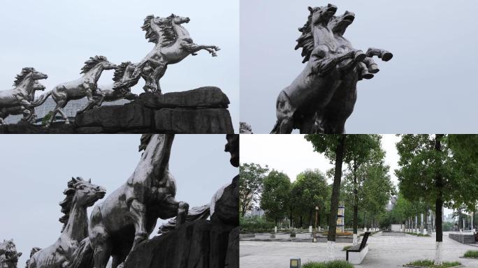 4k马雕像、马群雕像、白木湖公园
