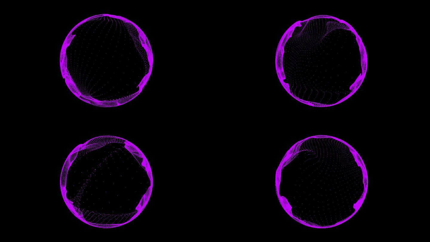 圆圈粒子动态视频带通道