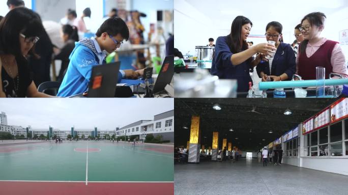 学校老师学生学习校园体育锻炼课外活动