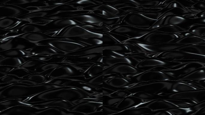 【4K】黑色艺术流体光泽