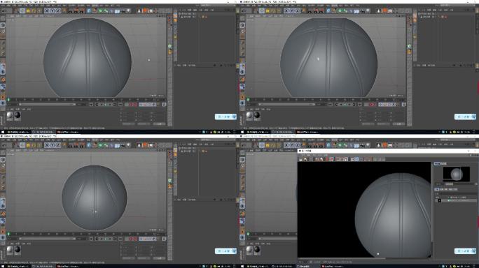 原创-C4D篮球模型