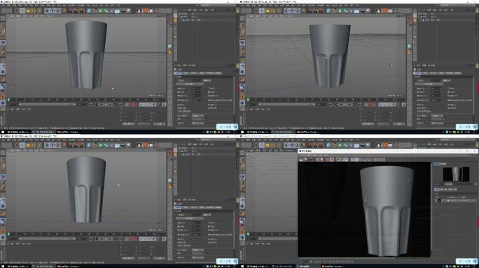 原创-C4D杯子模型
