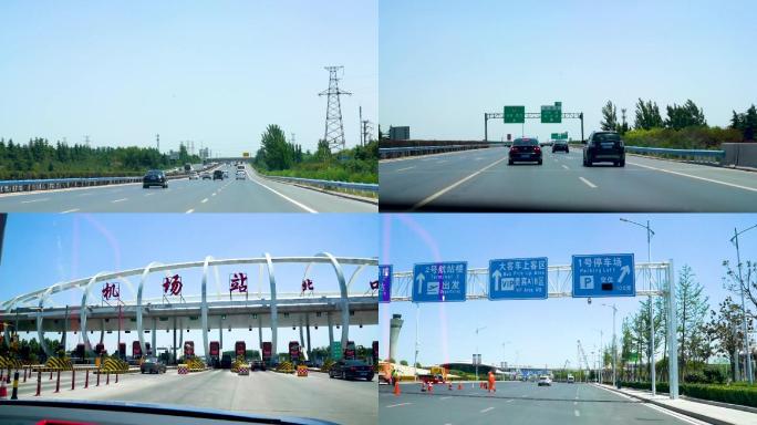 河南郑州机场高速实拍