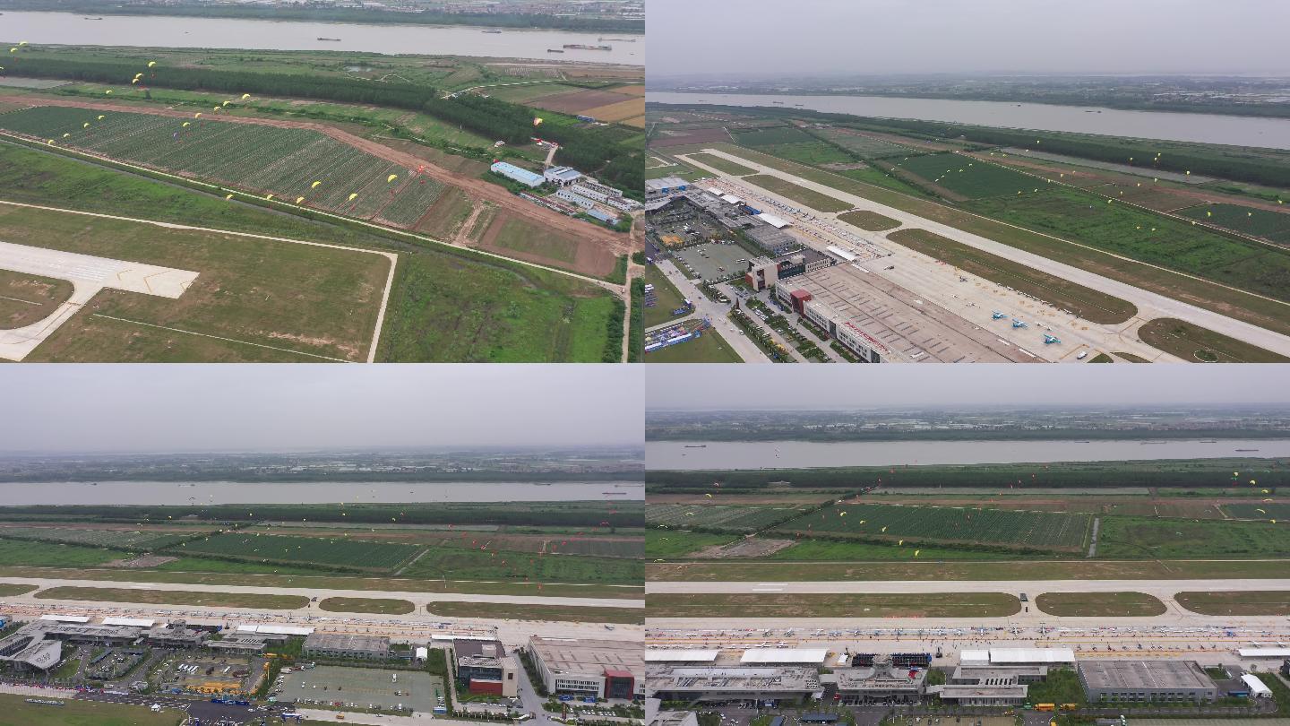 4K-log原素材-武汉机场航拍