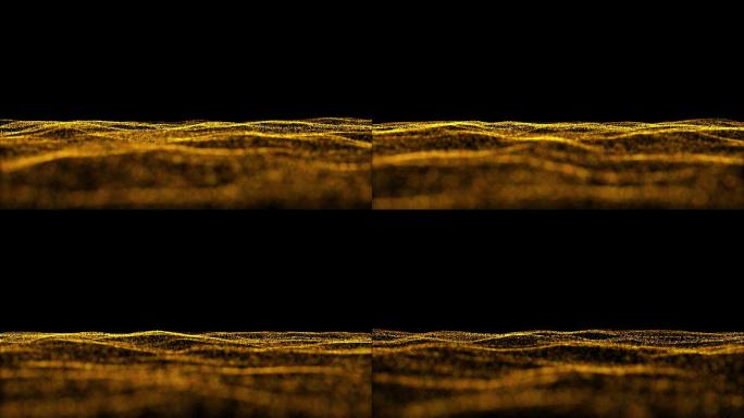 金色粒子地面视频素材