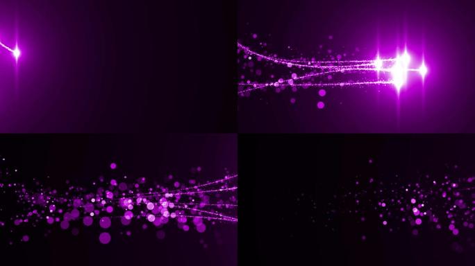 紫色扫光拖尾飘散粒子
