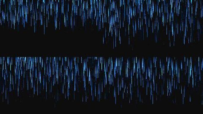 超宽屏蓝色粒子下落