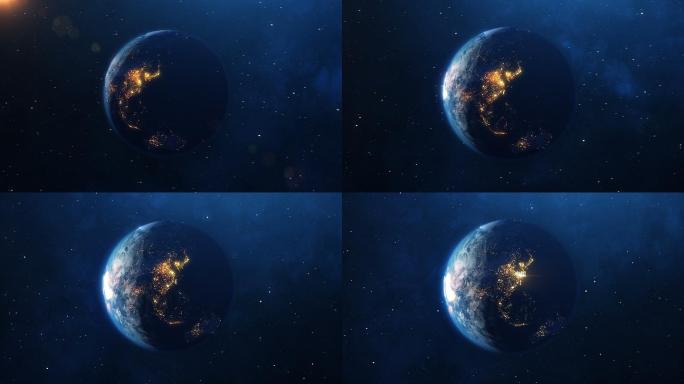 开片地球AE模板