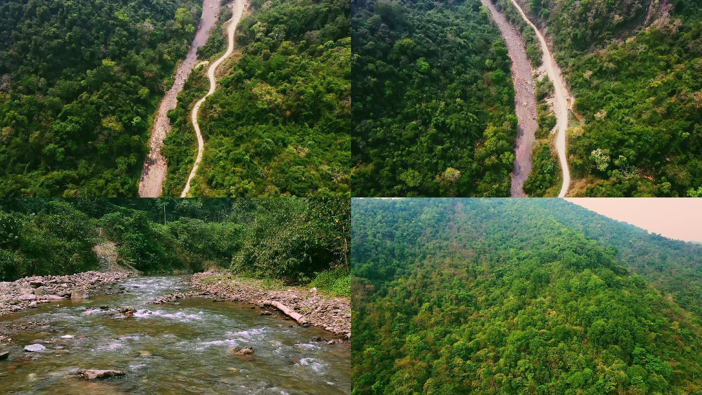【2.7K】雨林航拍，丛林航拍，河流航拍