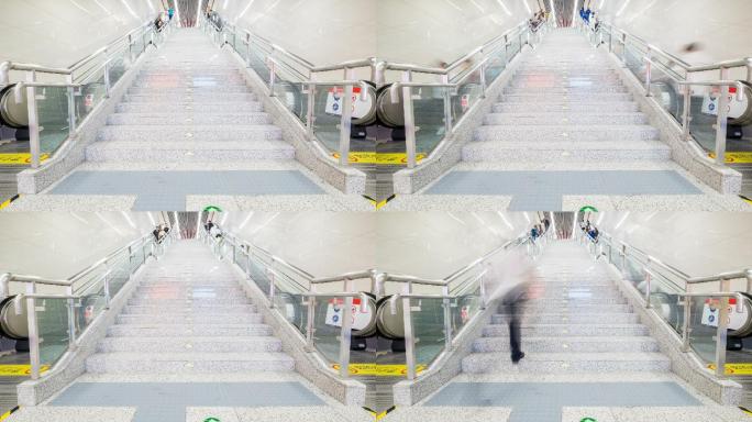 【4K】兰州地铁西关站电梯入口延时摄影