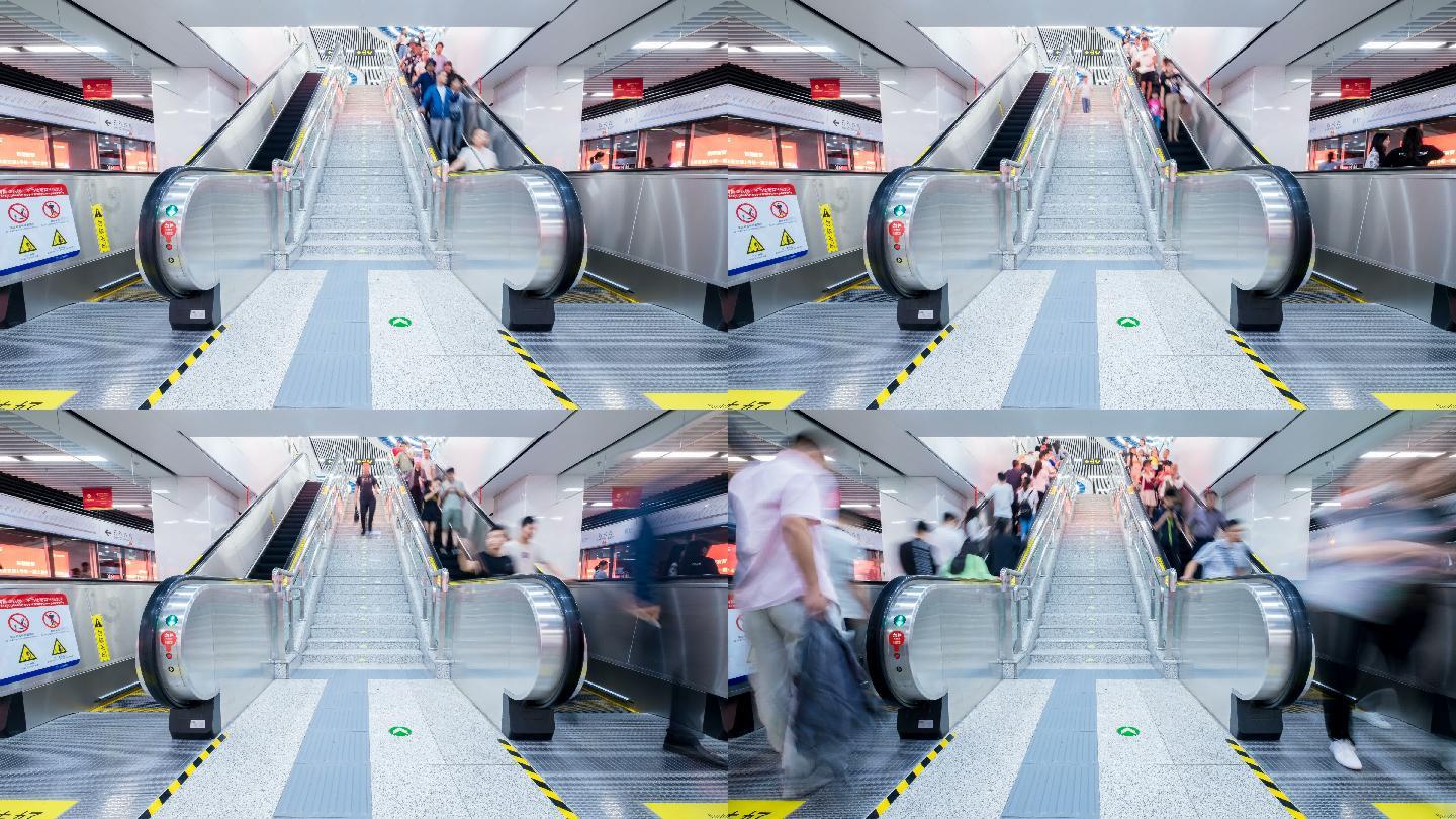 【4K】兰州地铁西关站地铁入口延时摄影