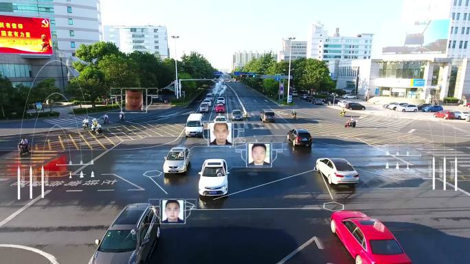 智慧城市科技交通人脸识别