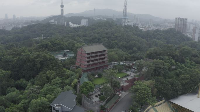 航拍越秀山镇海楼