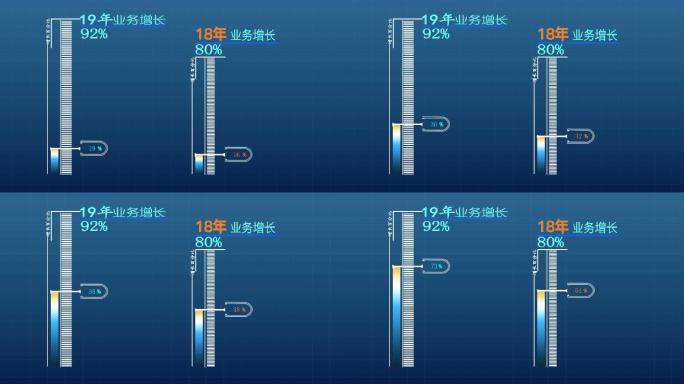 科技感数据统计AE模块