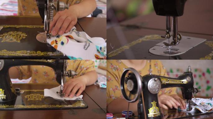 【原创】4K·老式缝纫机做衣服