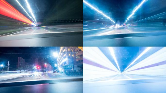 【4K】兰州城市夜晚行车光线流动延时摄影