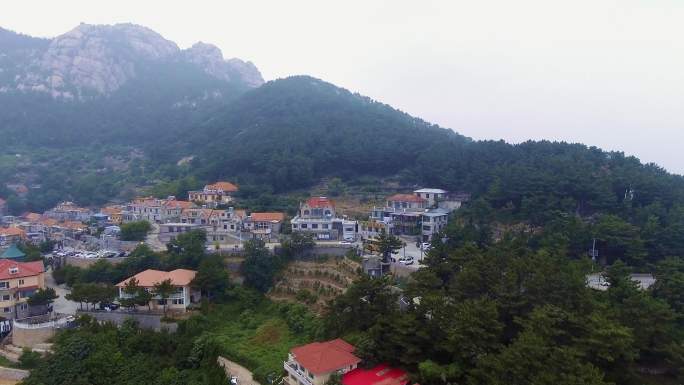 4K崂山村庄青岛崂山风景区乡村