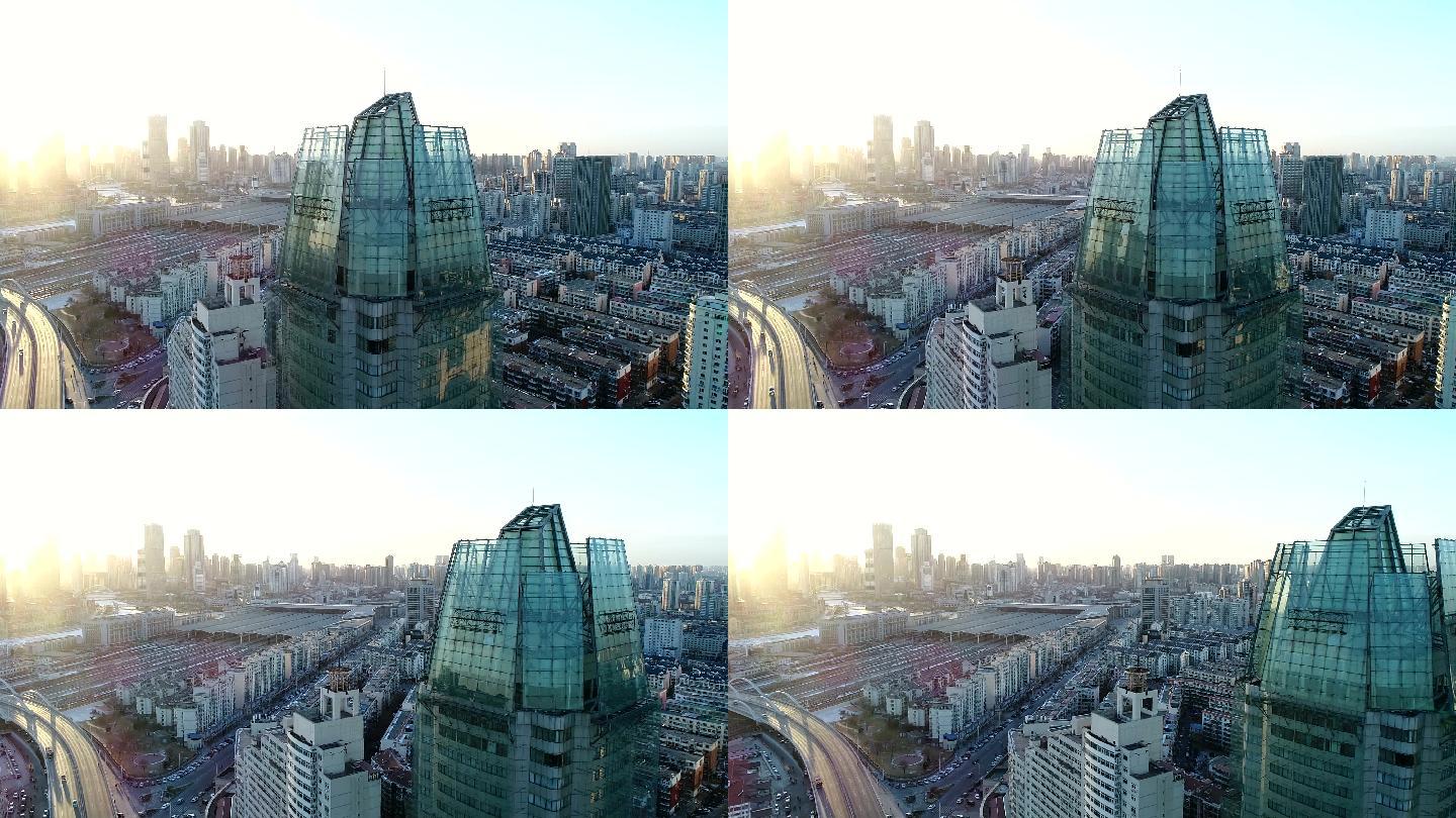 2K航拍天津城市高楼