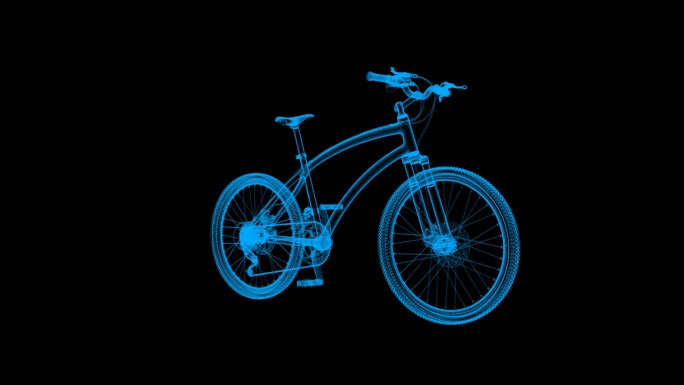 蓝色科技自行车